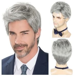HALLOWEEN!! Men's Stylish Silver Hair Wig